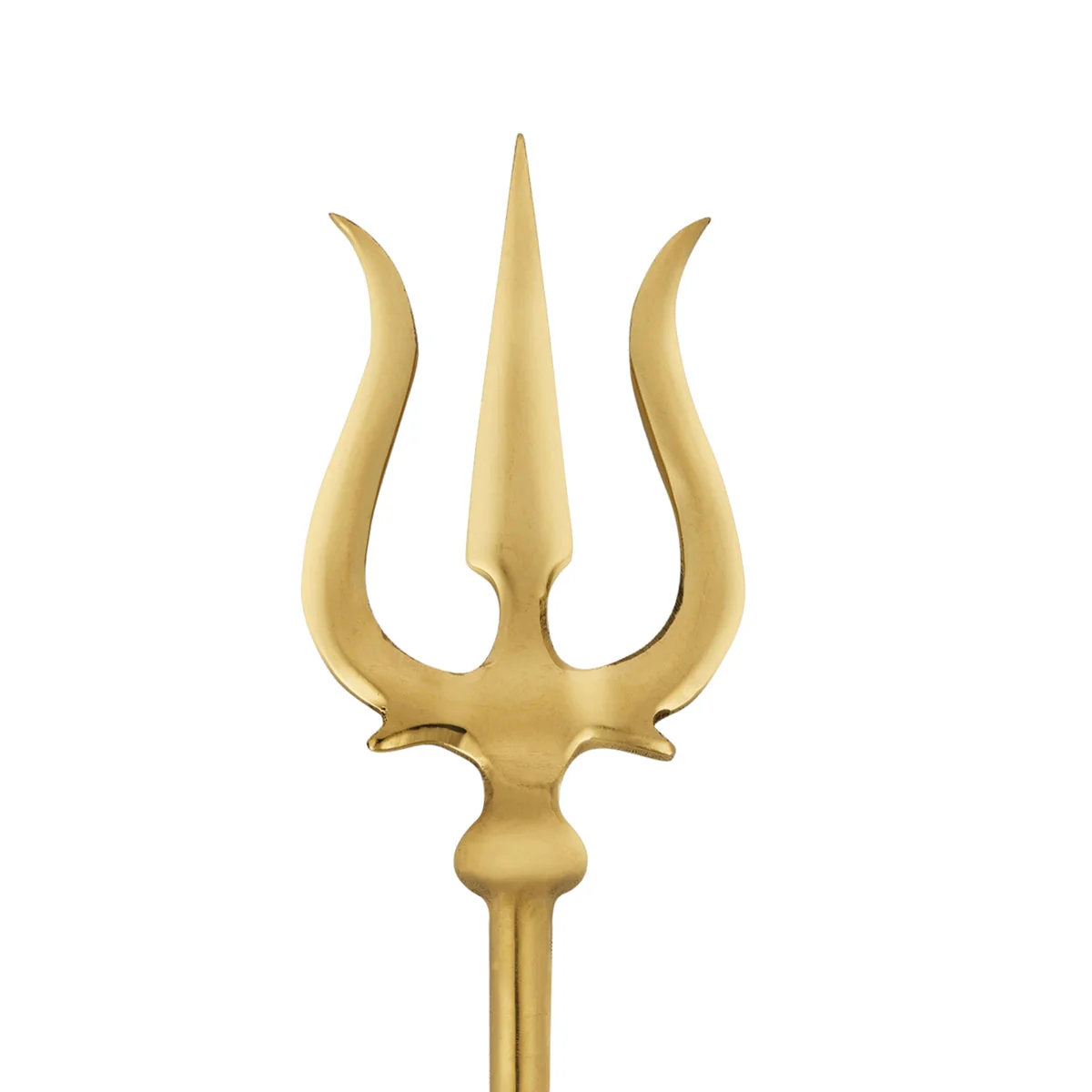 Trishul - 11 x 1.75 Inches | Brass Soolam/ Brass Astras for Deity - Image 3
