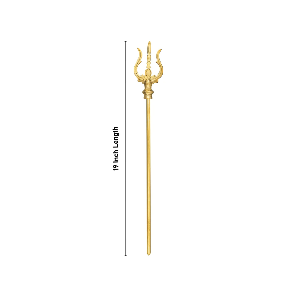 Trishul - 19 x 2.5 Inches | Durga Maa Trishul/ Brass Astras/ Soolam/ Sulam/ God Shiva Trishul for Deity - Image 2