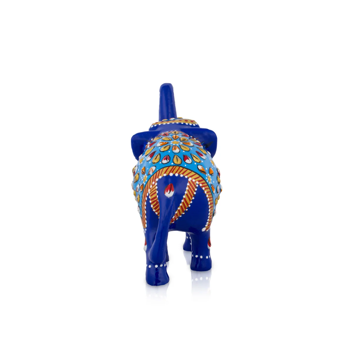 Trunk Up Elephant Statue - 3 x 4 Inches | Metal Elephant Idol/ Painted Elephant Sculpture for Home - Image 5