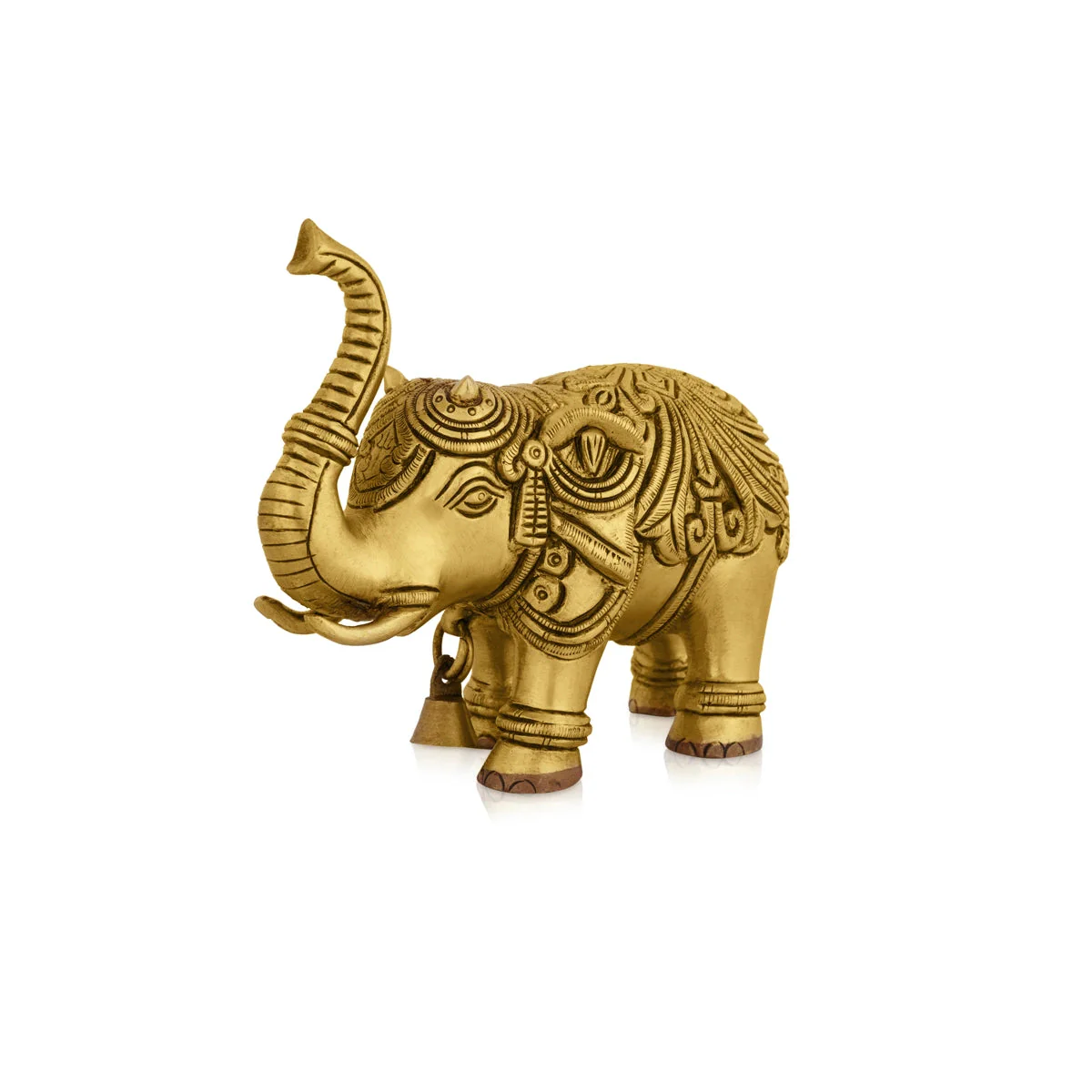 Trunk Up Elephant Statue - 4.5 x 5.5 Inches | Elephant Idol/ Antique Brass Idol for Home Decor - Image 3