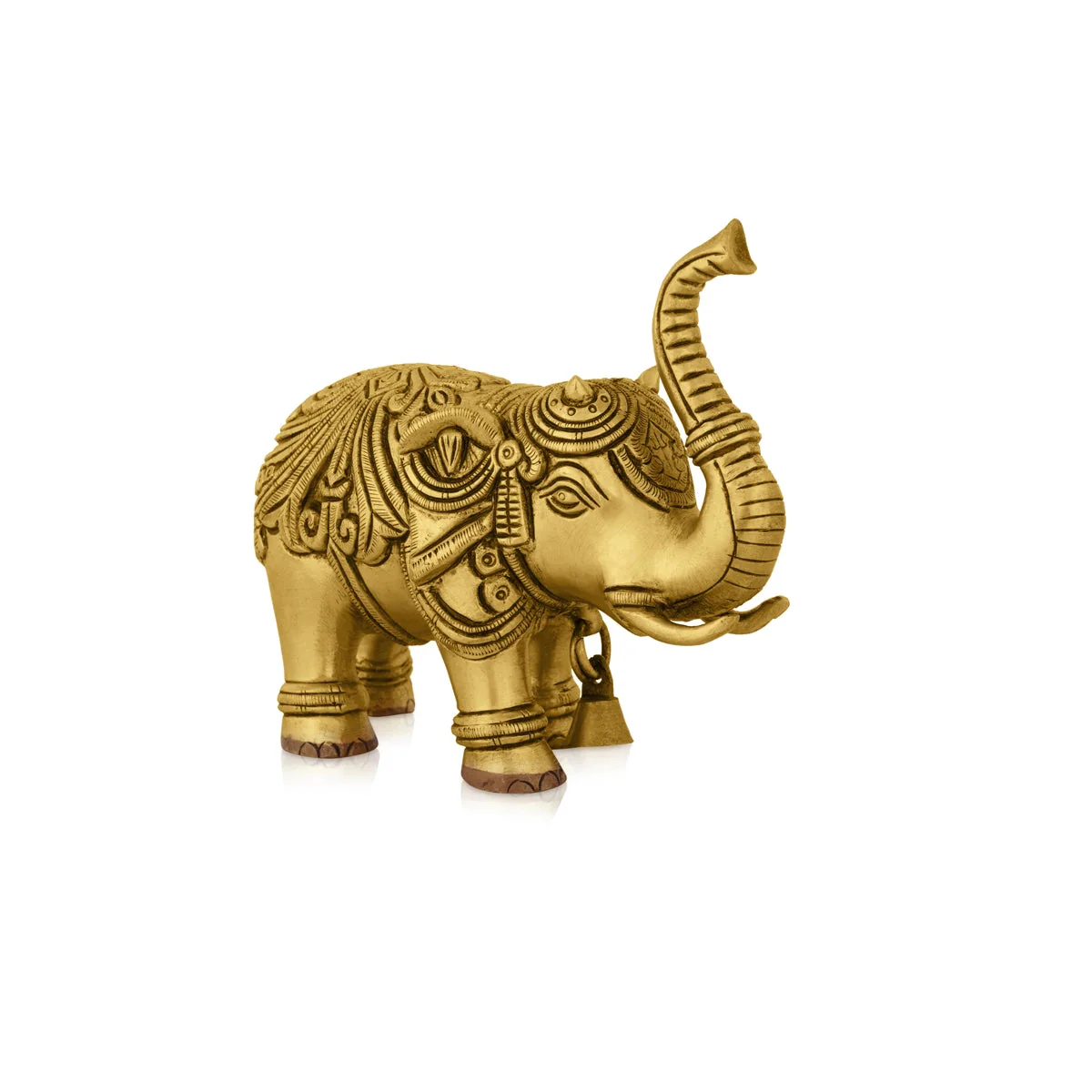 Trunk Up Elephant Statue - 4.5 x 5.5 Inches | Elephant Idol/ Antique Brass Idol for Home Decor - Image 4