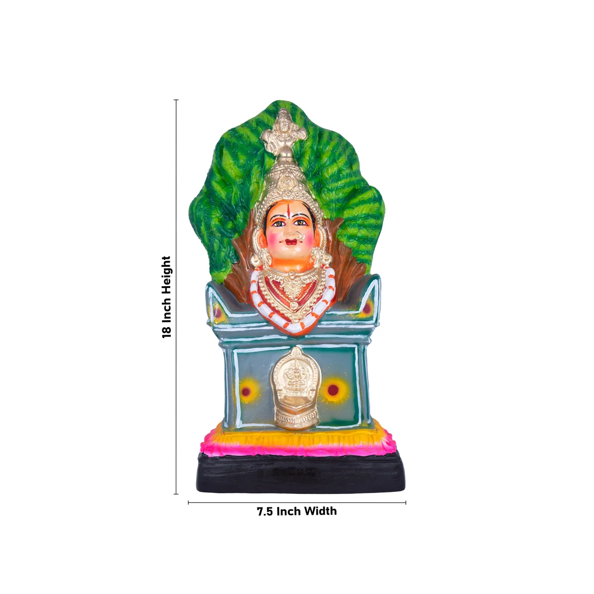 Tulasi Devi Paper Mache Golu Bommai - 18 x 7.5 Inches | Giri Golu Doll/ Navaratri Golu Bomma/Gombe/Bommai - Image 2