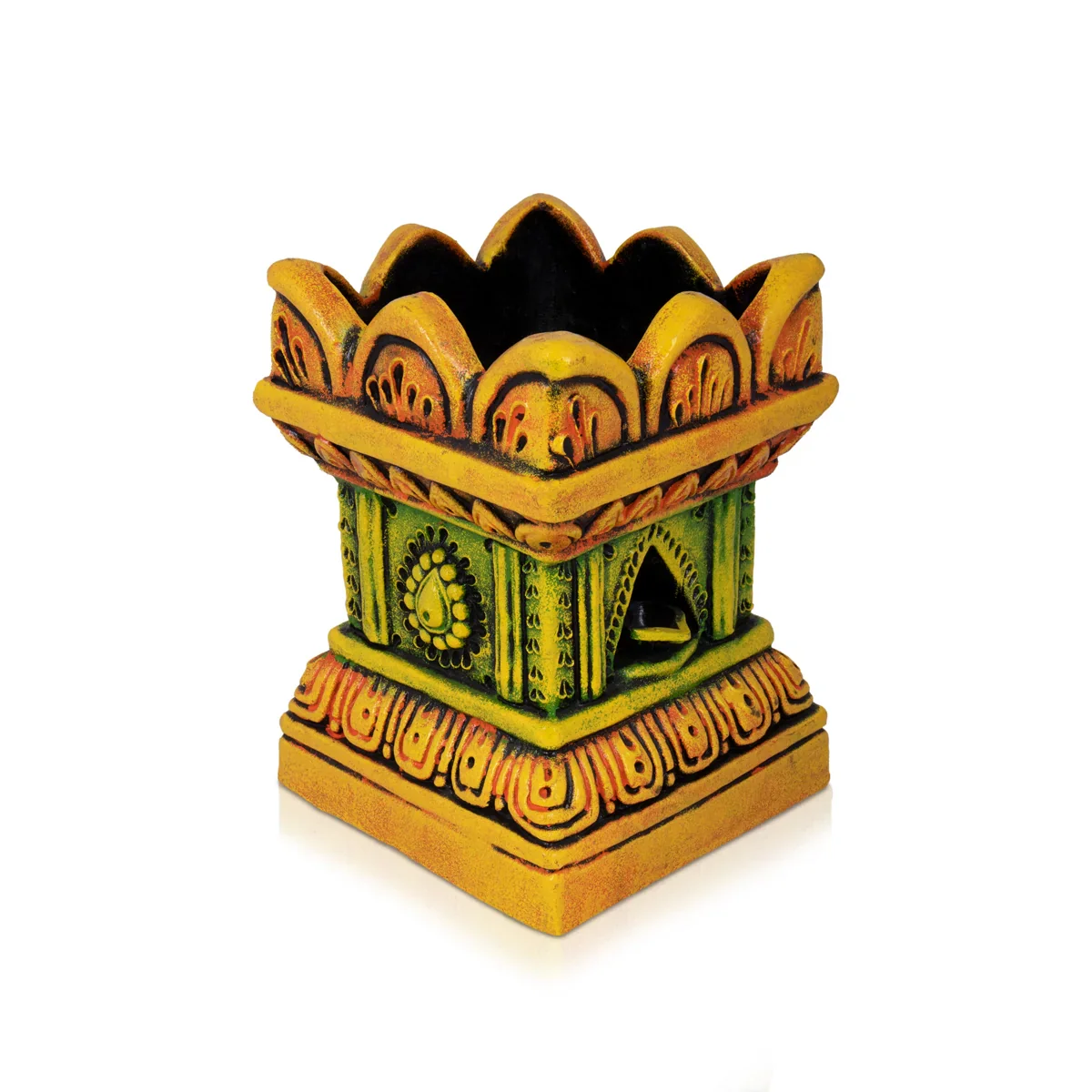Tulasi Maadam Clay Golu Bommai - 10 x 5 Inches | Giri Golu Doll/ Navaratri Golu Bomma/Gombe/Bommai - Image 2