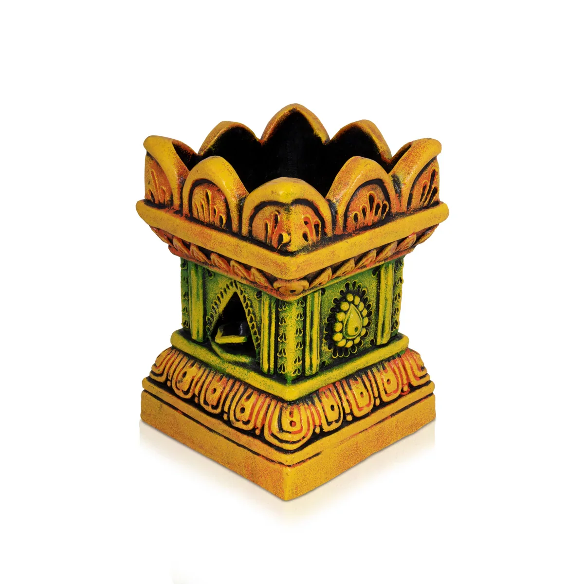 Tulasi Maadam Clay Golu Bommai - 10 x 5 Inches | Giri Golu Doll/ Navaratri Golu Bomma/Gombe/Bommai - Image 3