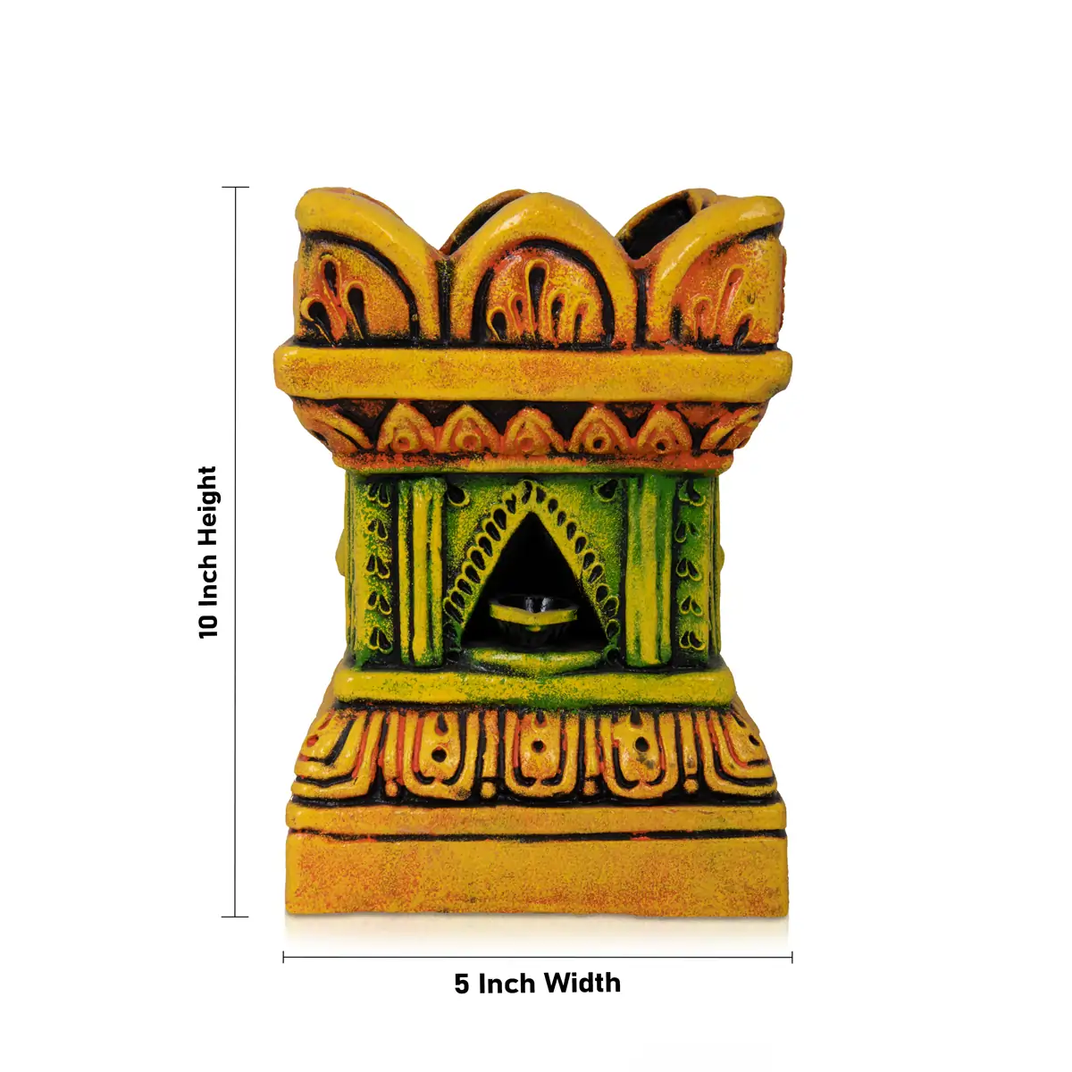 Tulasi Maadam Clay Golu Bommai - 10 x 5 Inches | Giri Golu Doll/ Navaratri Golu Bomma/Gombe/Bommai - Image 6