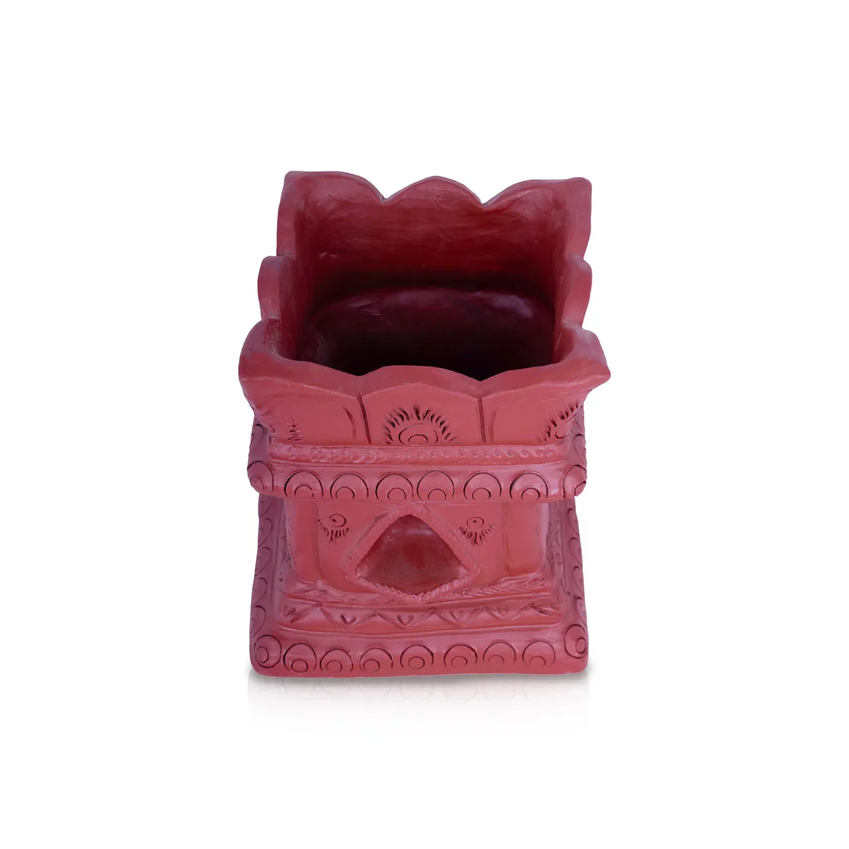 Tulasi Maadam - 12 x 6 Inches | Terracotta Clay Tulsi Brindavan for Home Decor - Image 4