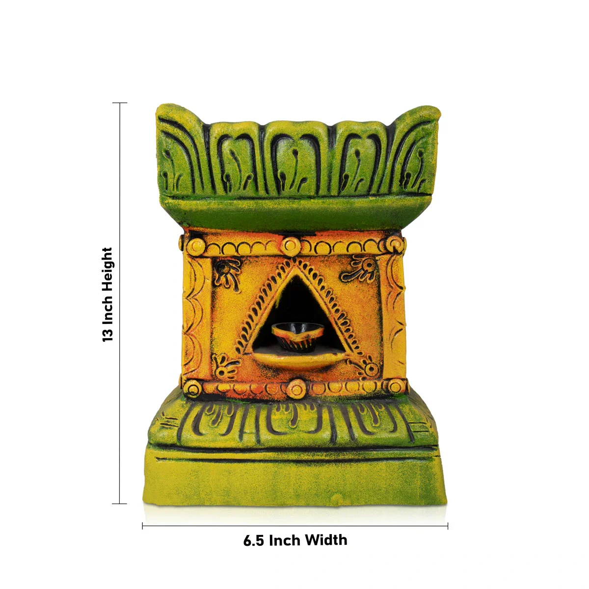 Tulasi Maadam Clay Golu Bommai - 13 x 6.5 Inches | Giri Golu Doll/ Navaratri Golu Bomma/Gombe/Bommai - Image 6