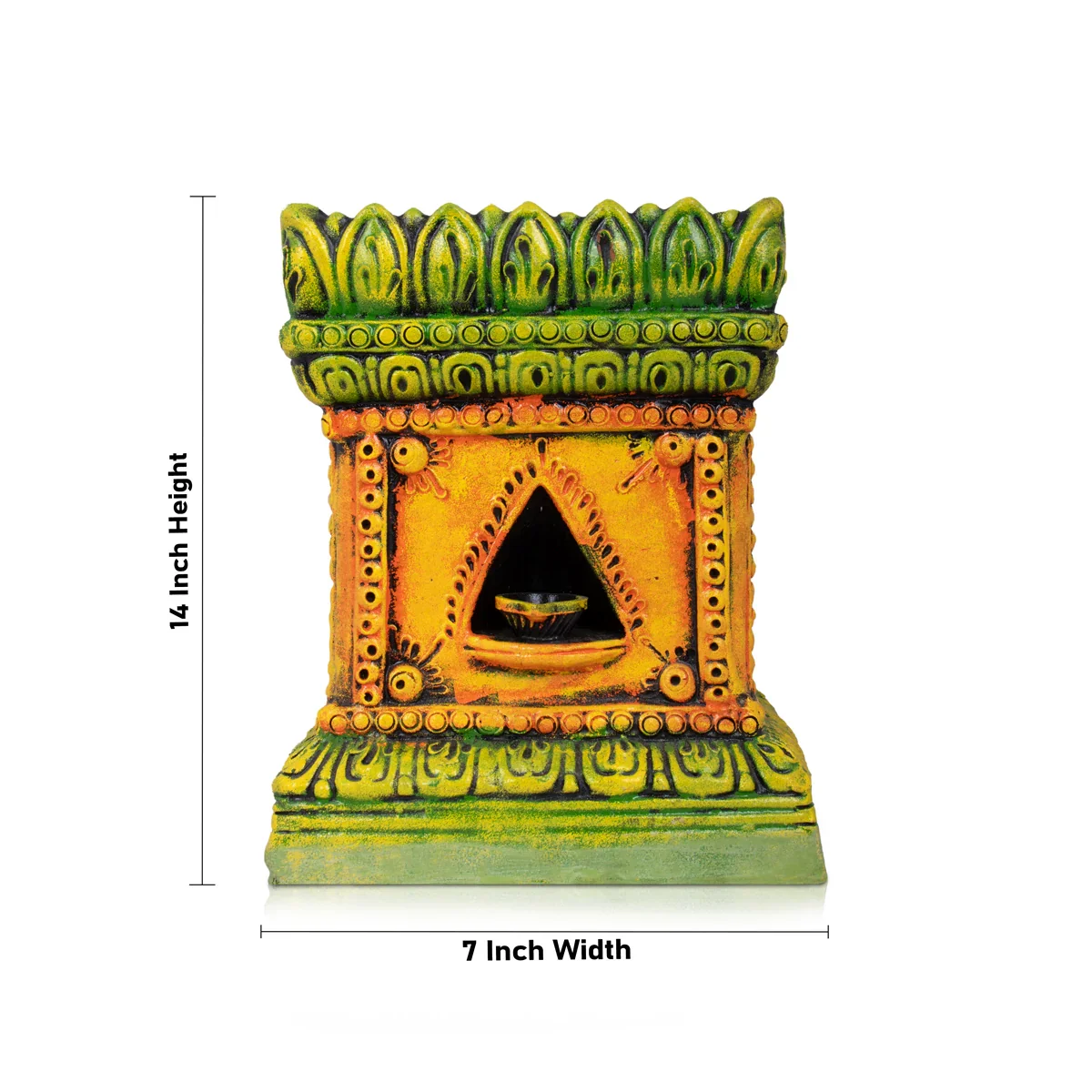 Tulasi Maadam Clay Golu Bommai - 14 x 7 Inches | Giri Golu Doll/ Navaratri Golu Bomma/Gombe/Bommai - Image 6