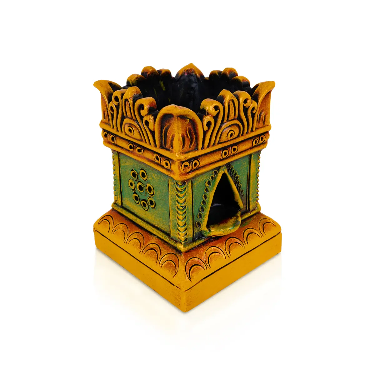 Tulasi Maadam Terracotta Golu Bommai - 9 x 7 Inches | Giri Golu Doll/ Navaratri Gombe/ Navratri Decor - Image 2