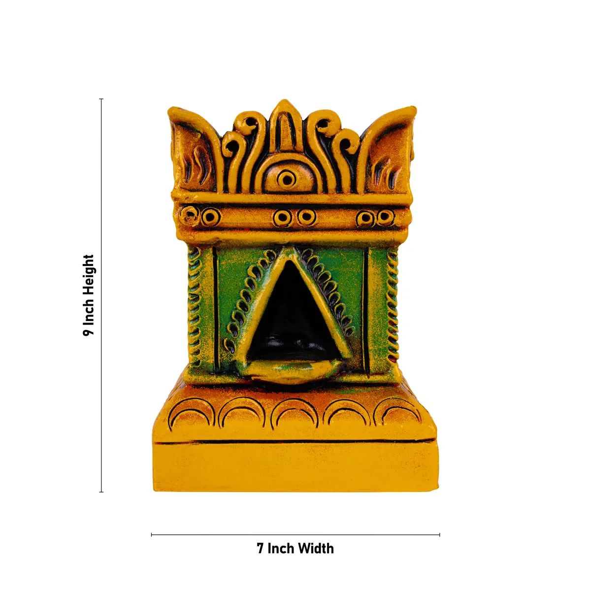 Tulasi Maadam Terracotta Golu Bommai - 9 x 7 Inches | Giri Golu Doll/ Navaratri Gombe/ Navratri Decor - Image 3