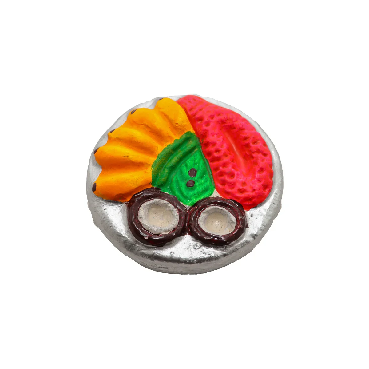 Tulasi Maadam with Women Clay Golu Bommai Set - 8 x 3 Inches | Giri Golu Doll/ Navaratri Golu Bomma/Gombe - Image 7