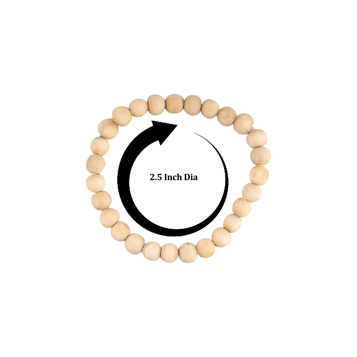 Tulsi Bracelet - 2.5 Inches | Tulasi Bracelet/ Tulsi Hand Band/ Thulasi Jewellery For Spiritual Wear - Image 2