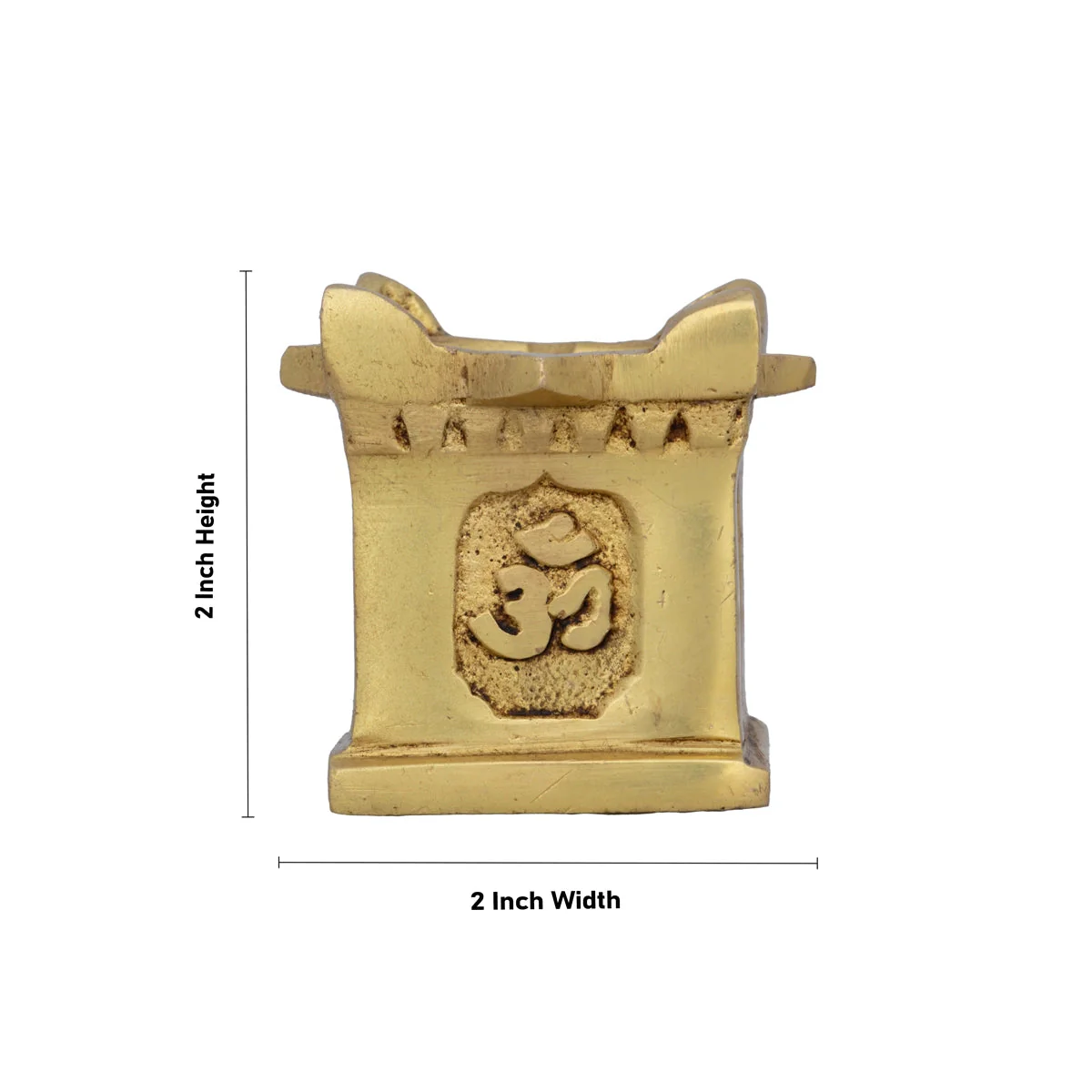 Tulsi Maadam Design Brass Lamp - 2 x 2 Inches | Antique Polish Vilakku/ Brass Pooja Diya/ Brass Deepam for Home - Image 4