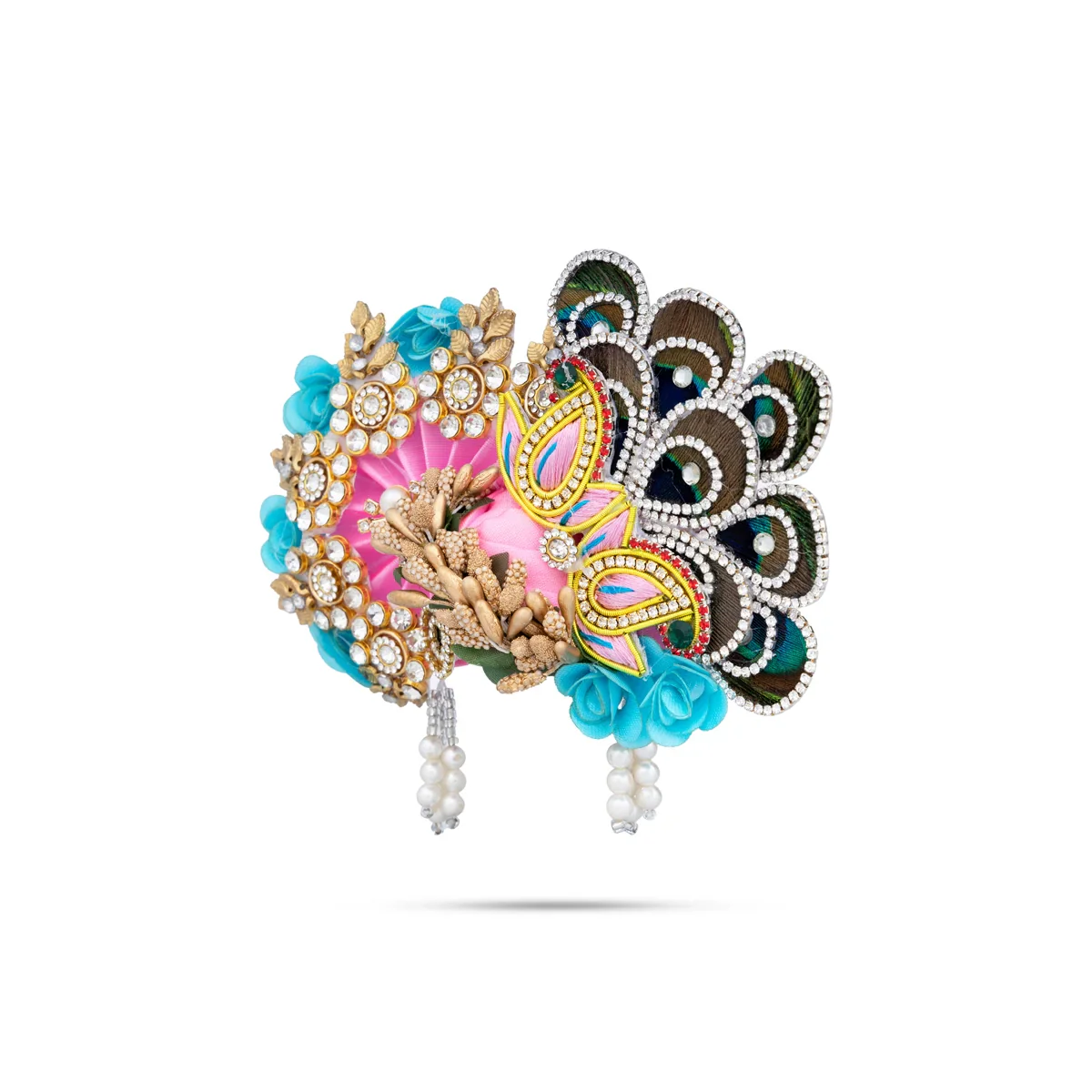 Turban - 7 x 8 Inches | Mukut/ Kiridam/ Kireedam for Deity - Image 8