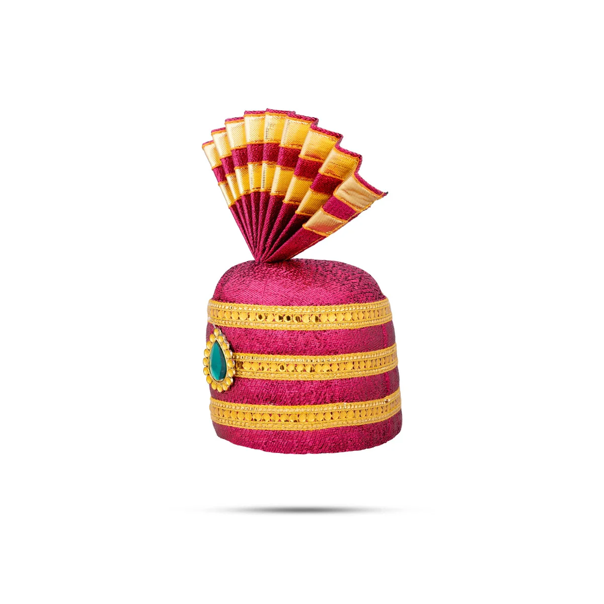 Turban - 8 X 3.6 Inches | Kiridam/ Decorative Kireedam/ Crown for Deity/ Assorted Colour - Image 2