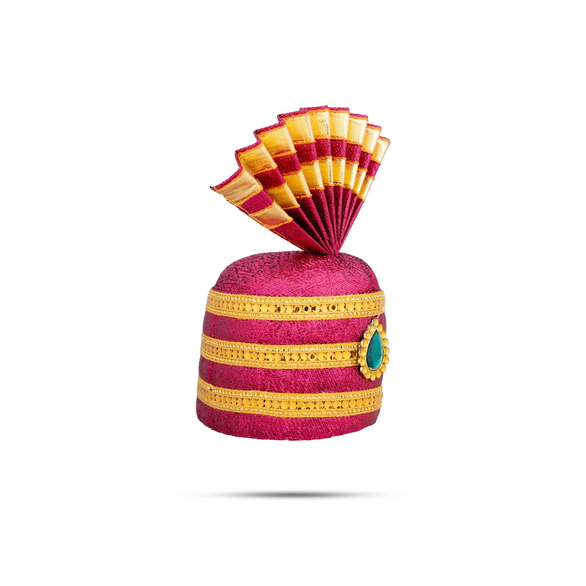 Turban - 8 X 3.6 Inches | Kiridam/ Decorative Kireedam/ Crown for Deity/ Assorted Colour - Image 3