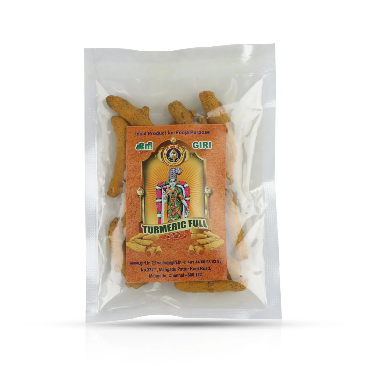 Giri Turmeric Finger | Haldi/ Yellow Colour/ Manjal for Pooja - Image 3