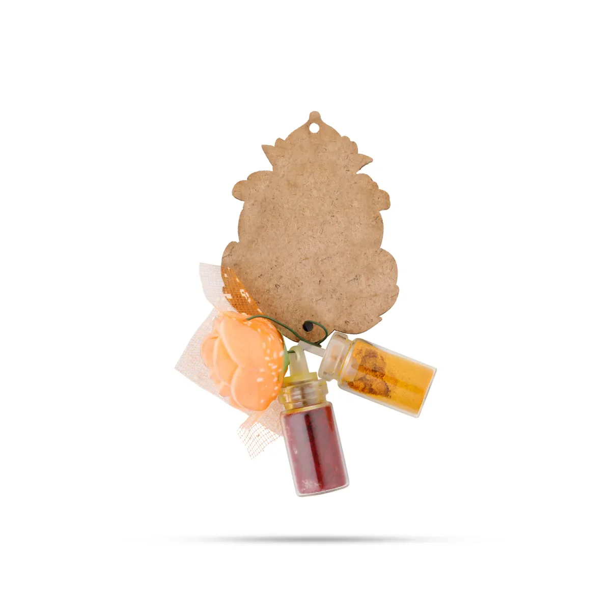 Turmeric Powder & Kumkum With Deity Design Wall Hanging Set- 2 X 1.5 Inches | Haldi Powder & Sindoor Wall Hanger - Image 10