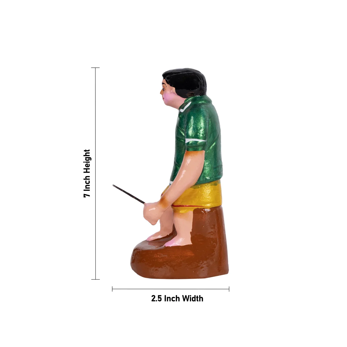 Tyre Game Clay Golu Bommai Set - 7 X 2.5 Inches | Navaratri Golu Gombe/ Giri Golu Doll/ Navratri Decoration - Image 5