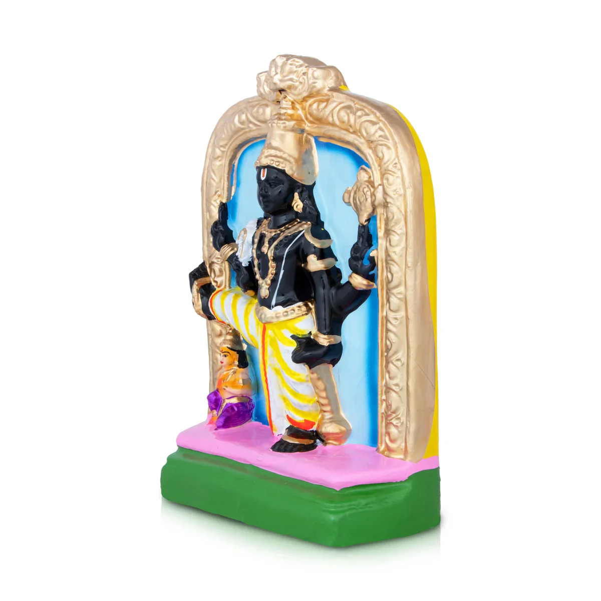 Ulagalantha Perumal Clay Golu Bommai - 10 x 7.5 Inches | Giri Golu Doll/ Navaratri Golu Bomma/Gombe/Bommai - Image 2