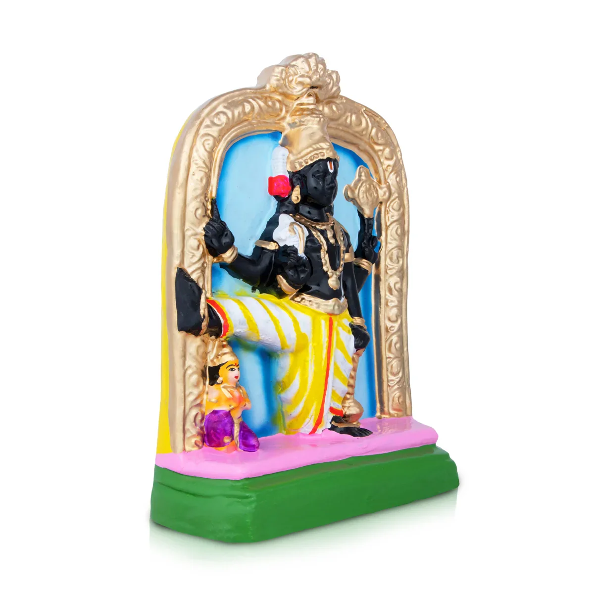 Ulagalantha Perumal Clay Golu Bommai - 10 x 7.5 Inches | Giri Golu Doll/ Navaratri Golu Bomma/Gombe/Bommai - Image 3