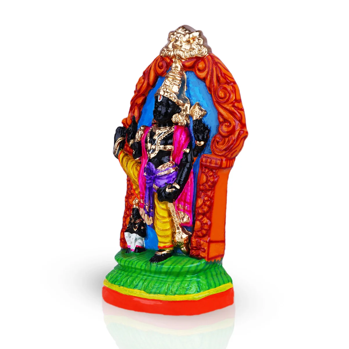Ulagalantha Perumal Clay Golu Bommai - 15 x 8.5 Inches | Giri Golu Doll/ Navaratri Golu Bomma/Gombe/Bommai - Image 2