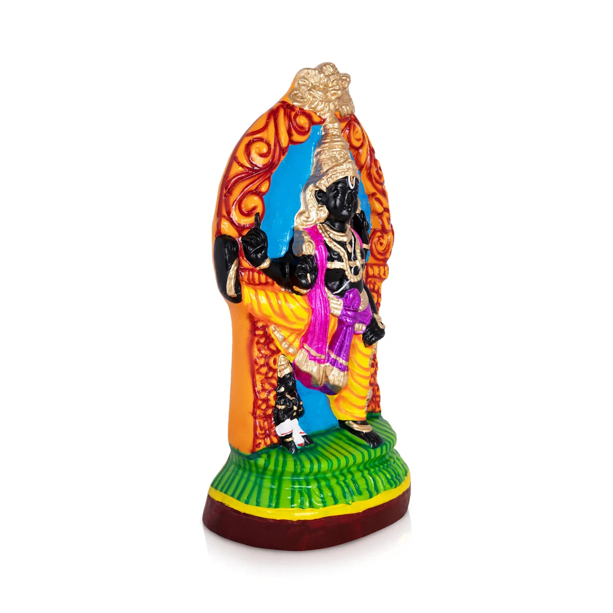 Ulagalantha Perumal Statue Paper Mache Golu Bommai-17 X 8.5 Inches | Navaratri Gombe/ Giri Golu Doll - Image 2