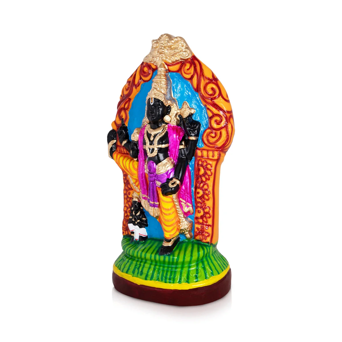 Ulagalantha Perumal Statue Paper Mache Golu Bommai-17 X 8.5 Inches | Navaratri Gombe/ Giri Golu Doll - Image 3