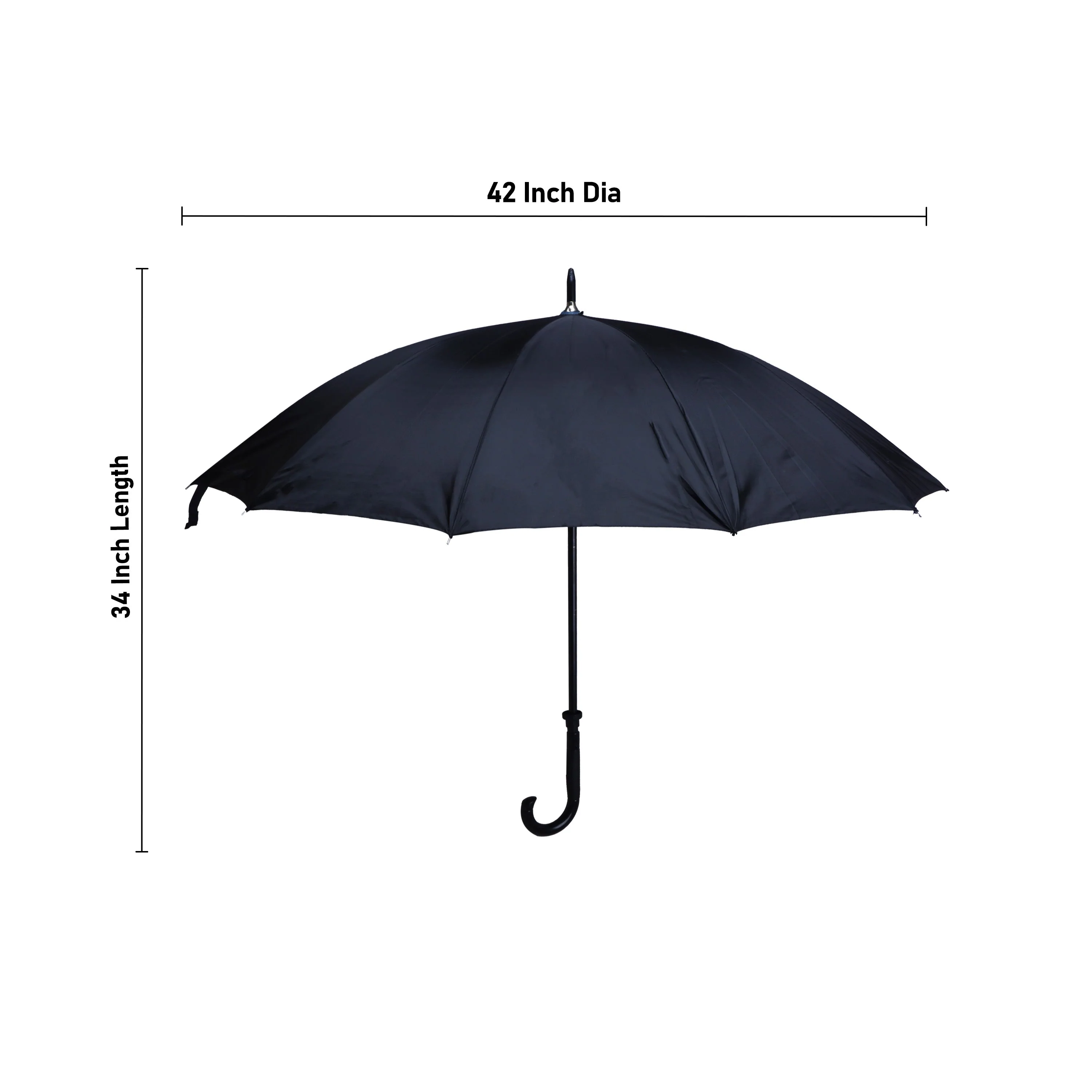 Umbrella - 34 X 42 Inches | Foldable Umbrella/ Black Colour Rain Umbrella/ Kudai For All Weather - Image 4