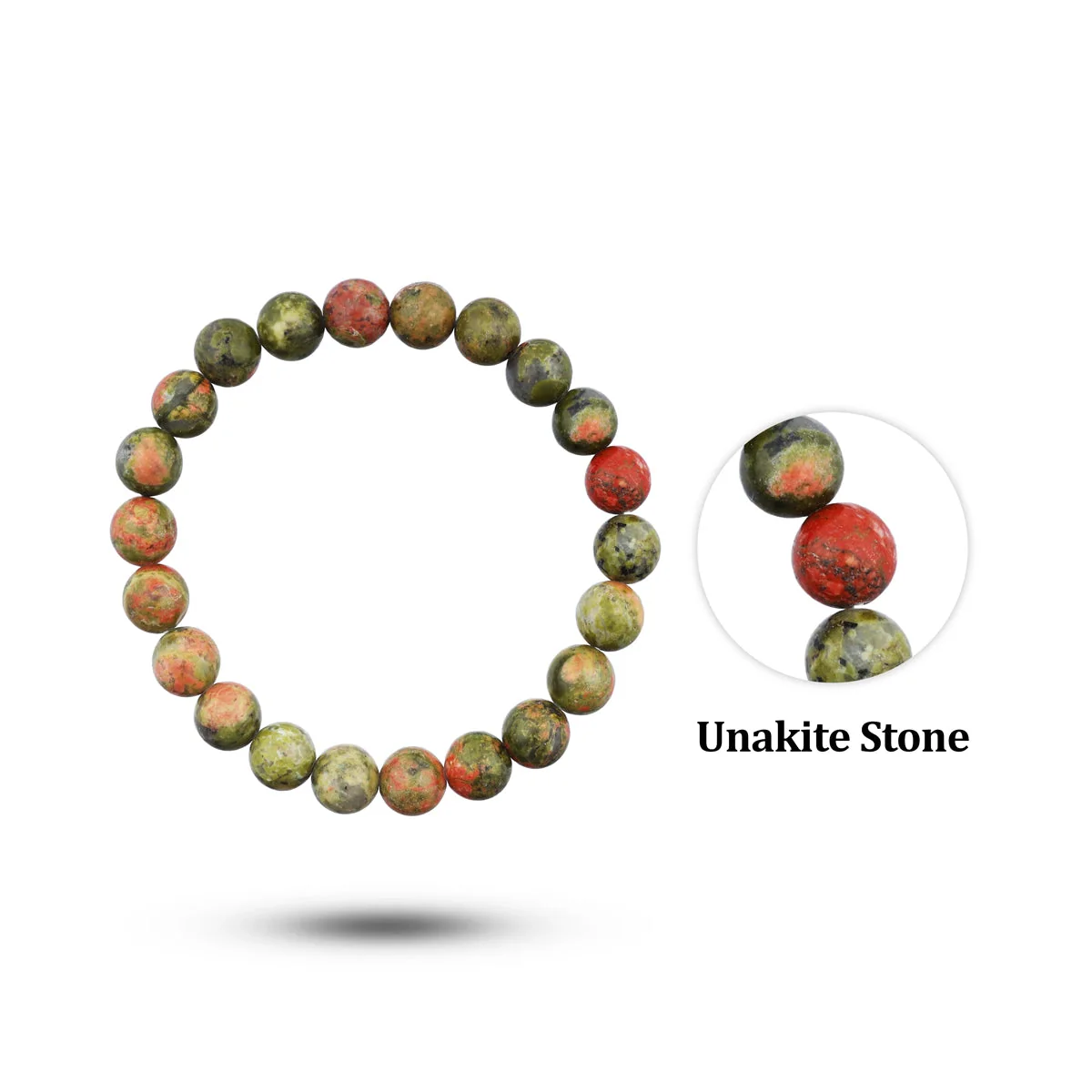 Unakite Bracelet - 2.5 Inches | Gemstone Bracelet/ Crystal Jewellery For Heart Healing & Spiritual Alignment - Image 3