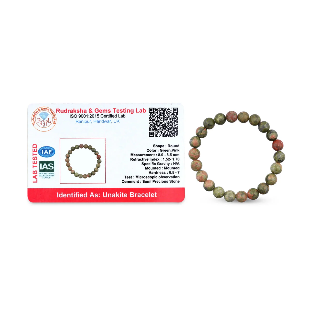 Unakite Bracelet - 2.5 Inches | Gemstone Bracelet/ Crystal Jewellery For Heart Healing & Spiritual Alignment - Image 5