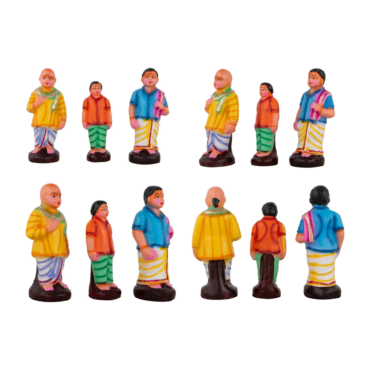 Upanayanam Clay Golu Bommai Set - 6 x 6 Inches | Giri Golu Doll/ Navaratri Golu Bomma/Gombe/Bommai - Image 2