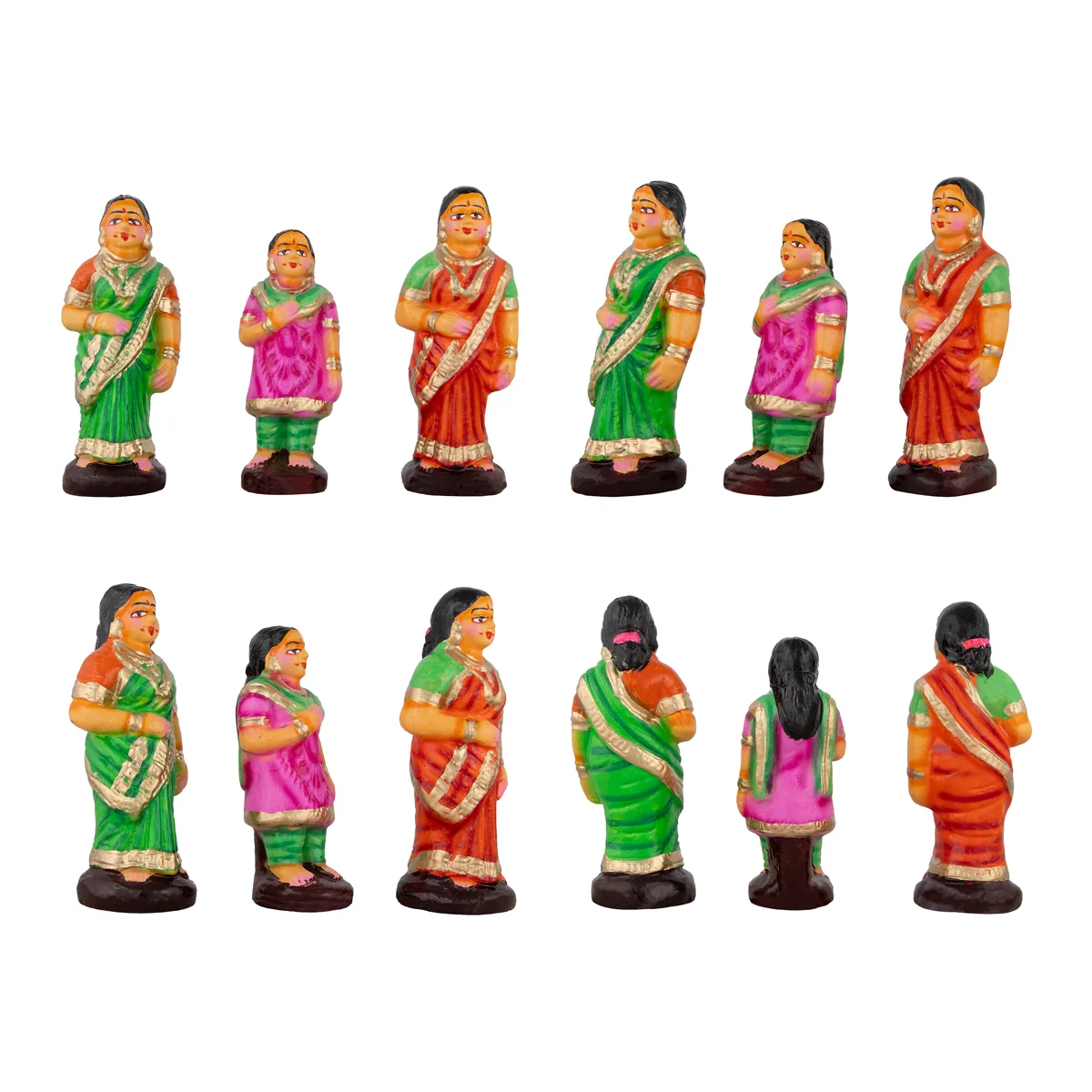 Upanayanam Clay Golu Bommai Set - 6 x 6 Inches | Giri Golu Doll/ Navaratri Golu Bomma/Gombe/Bommai - Image 3