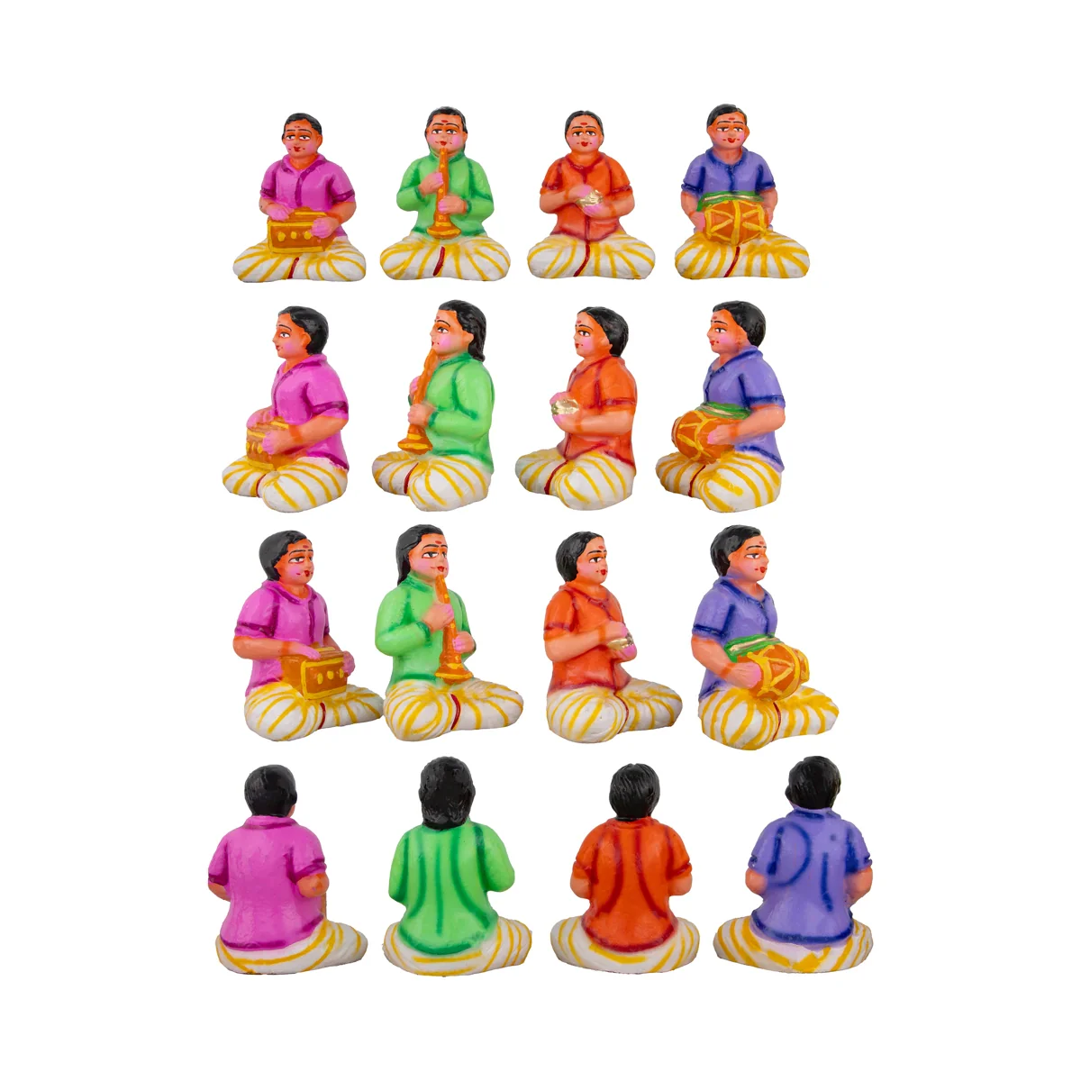 Upanayanam Clay Golu Bommai Set - 6 x 6 Inches | Giri Golu Doll/ Navaratri Golu Bomma/Gombe/Bommai - Image 4