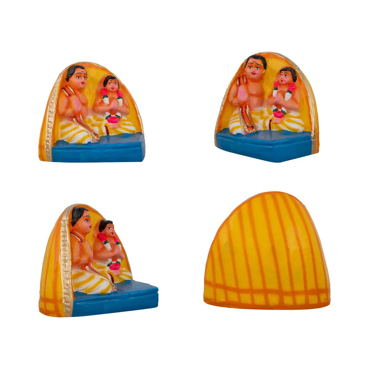 Upanayanam Clay Golu Bommai Set - 6 x 6 Inches | Giri Golu Doll/ Navaratri Golu Bomma/Gombe/Bommai - Image 6