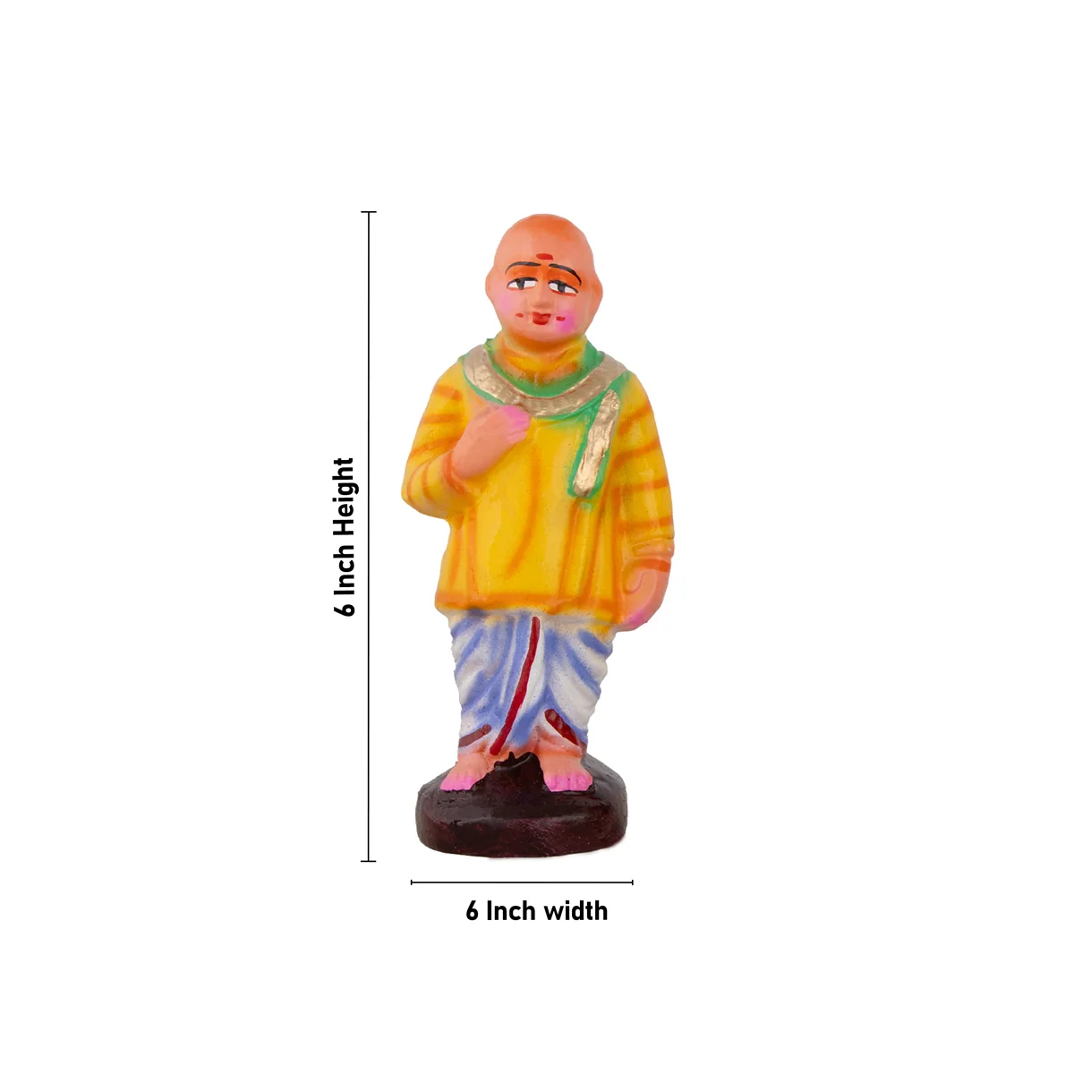 Upanayanam Clay Golu Bommai Set - 6 x 6 Inches | Giri Golu Doll/ Navaratri Golu Bomma/Gombe/Bommai - Image 7
