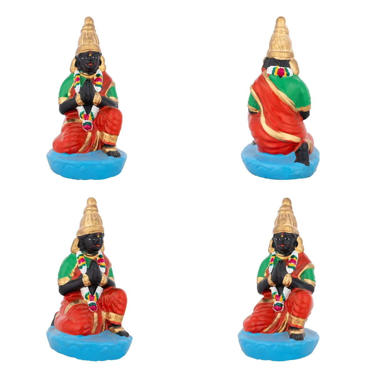 Uppiliappan Clay Golu Bommai Set - 11 x 7 Inches | Giri Golu Doll/ Navaratri Golu Bomma/ Bommai/Gombe - Image 2