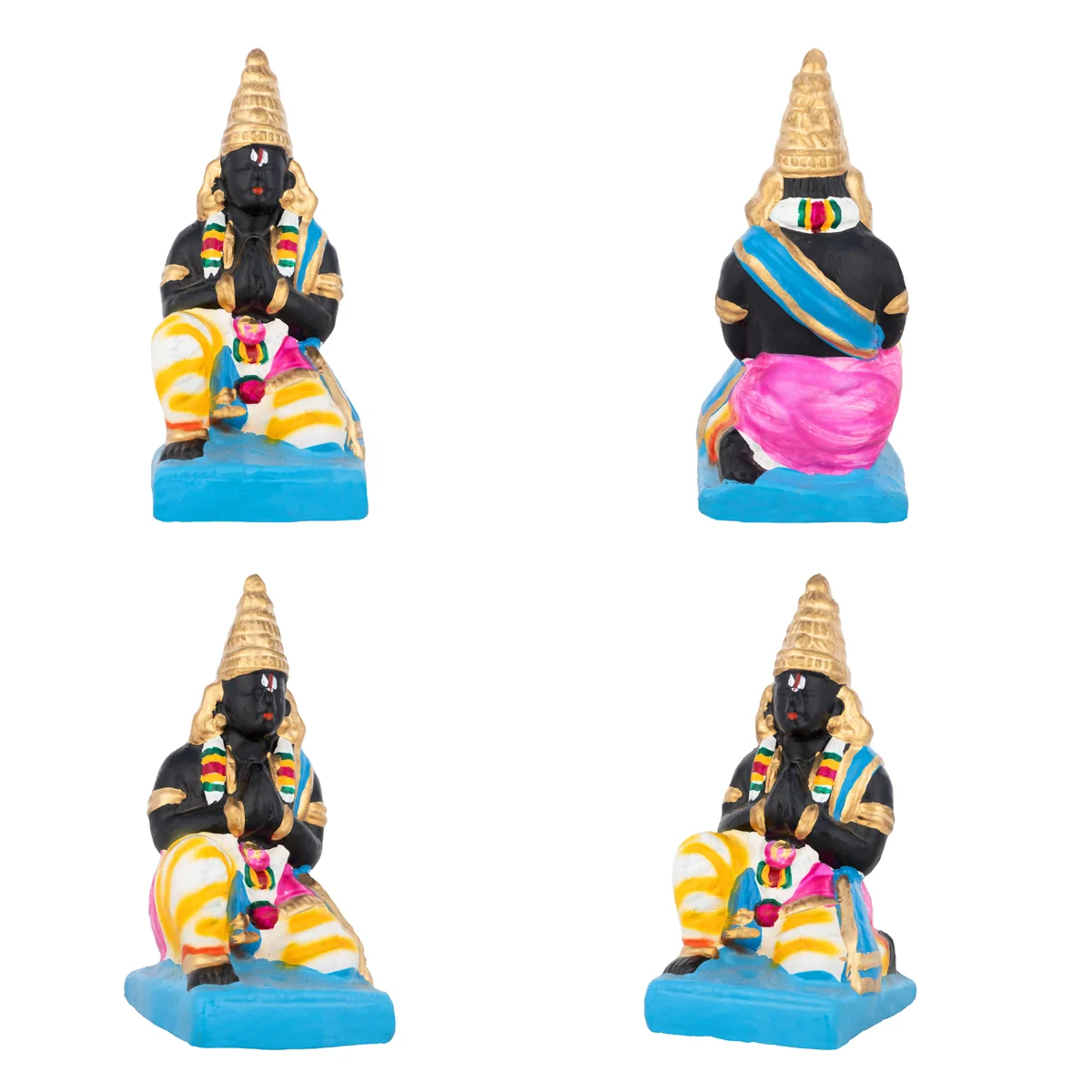 Uppiliappan Clay Golu Bommai Set - 11 x 7 Inches | Giri Golu Doll/ Navaratri Golu Bomma/ Bommai/Gombe - Image 3