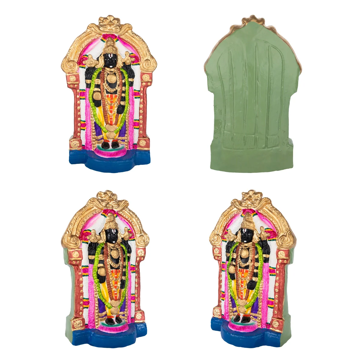 Uppiliappan Clay Golu Bommai Set - 11 x 7 Inches | Giri Golu Doll/ Navaratri Golu Bomma/ Bommai/Gombe - Image 4