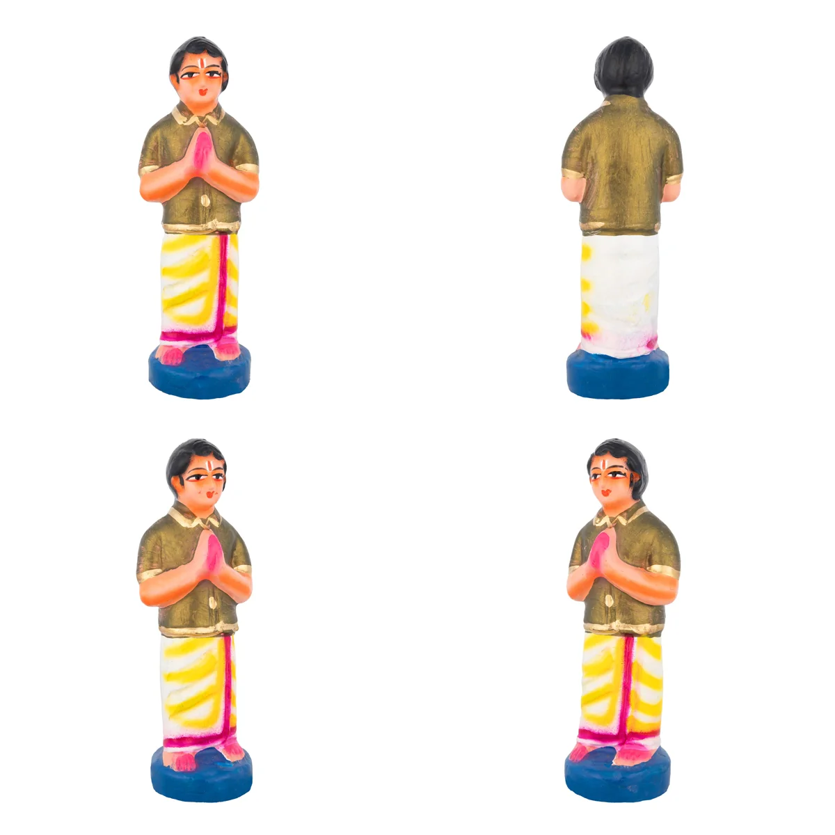 Uppiliappan Clay Golu Bommai Set - 11 x 7 Inches | Giri Golu Doll/ Navaratri Golu Bomma/ Bommai/Gombe - Image 5