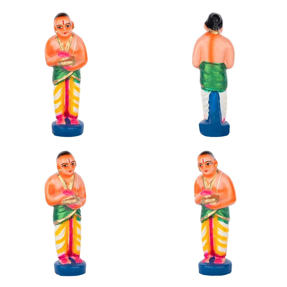 Uppiliappan Clay Golu Bommai Set - 11 x 7 Inches | Giri Golu Doll/ Navaratri Golu Bomma/ Bommai/Gombe - Image 6