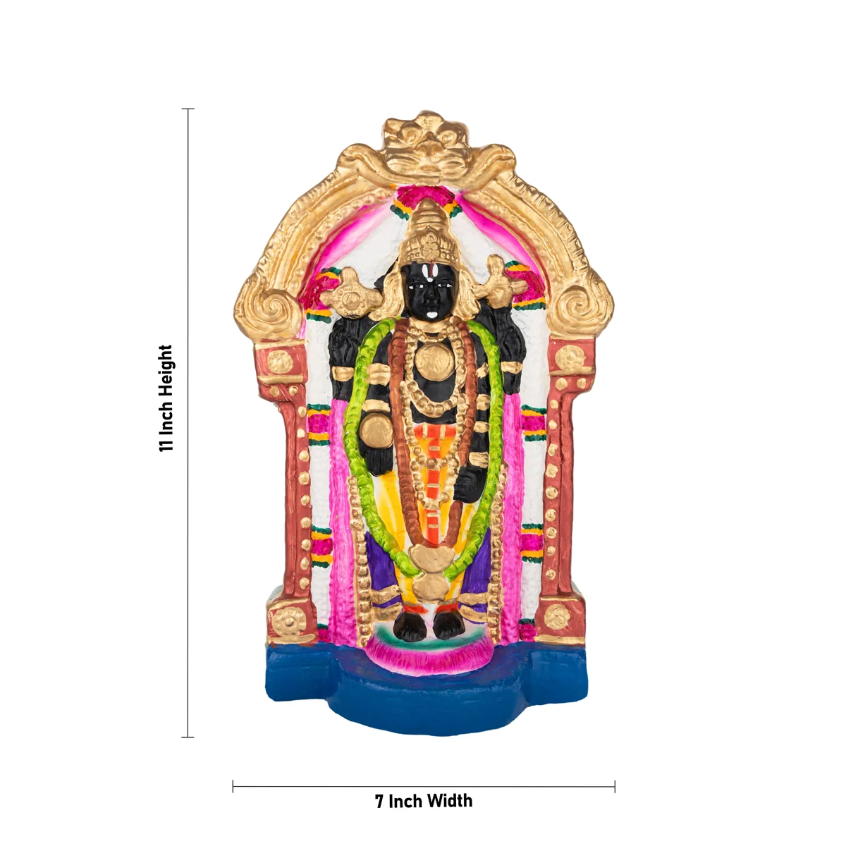 Uppiliappan Clay Golu Bommai Set - 11 x 7 Inches | Giri Golu Doll/ Navaratri Golu Bomma/ Bommai/Gombe - Image 7
