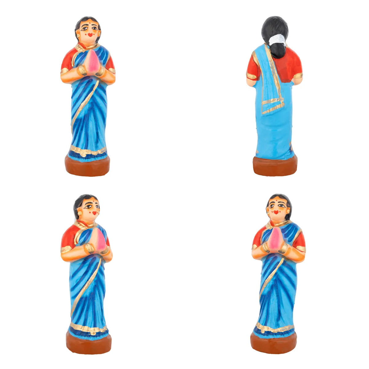 Uppiliappan Clay Golu Bommai Set - 11 x 7 Inches | Giri Golu Doll/ Navaratri Golu Bomma/ Bommai/Gombe - Image 8