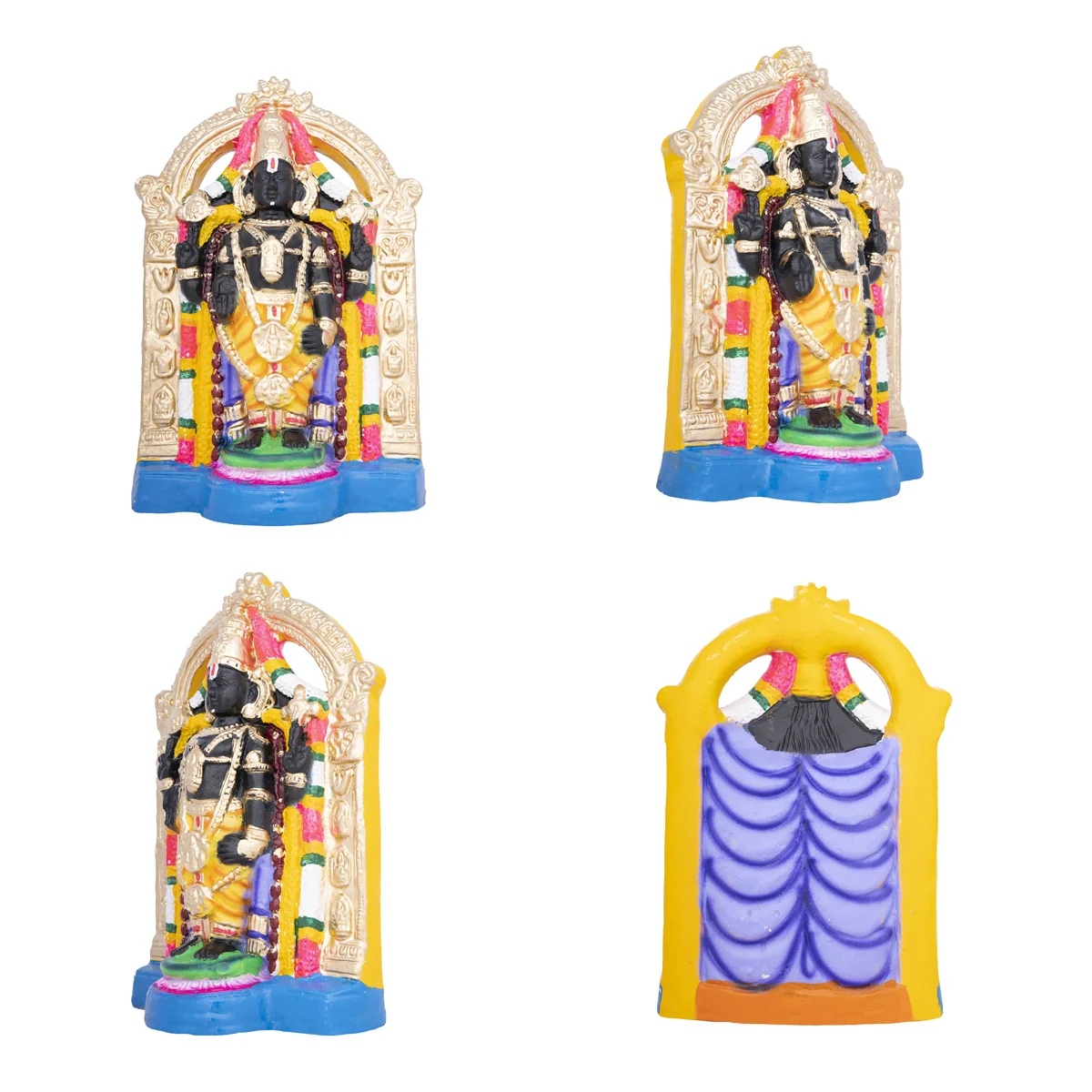 Uppiliappan Perumal Clay Golu Bommai Set - 12 x 7.5 Inches | Giri Golu Doll/ Navaratri Golu Bomma/Gombe/Bommai - Image 3