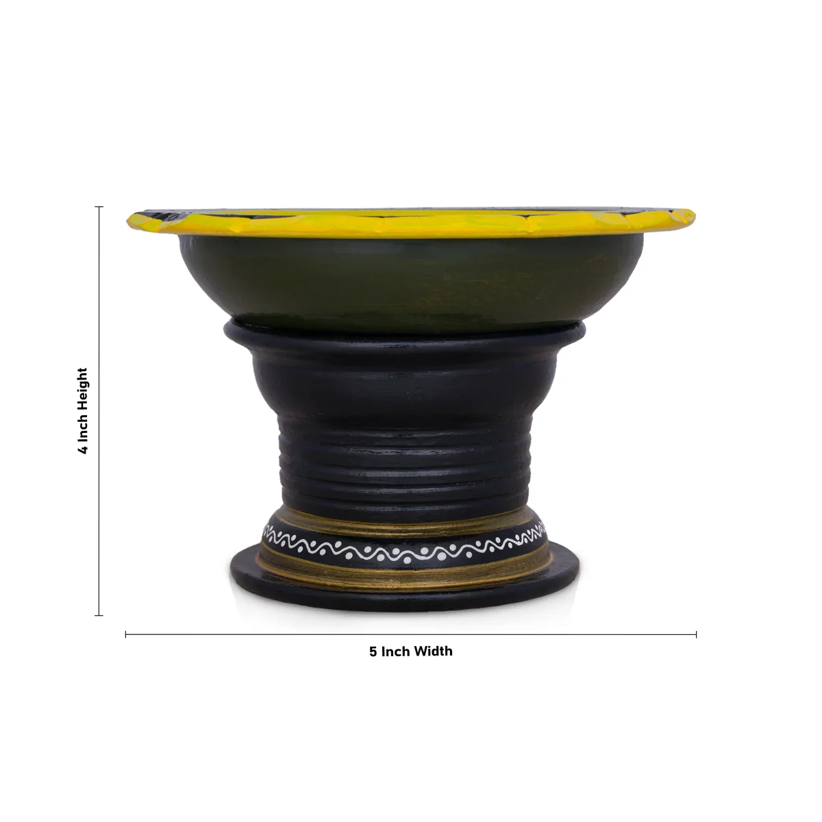 Urli Stand - 4 x 5 Inches | Terracotta Clay Uruli Stand/ Flower Pot Stand for Home Decor - Image 5