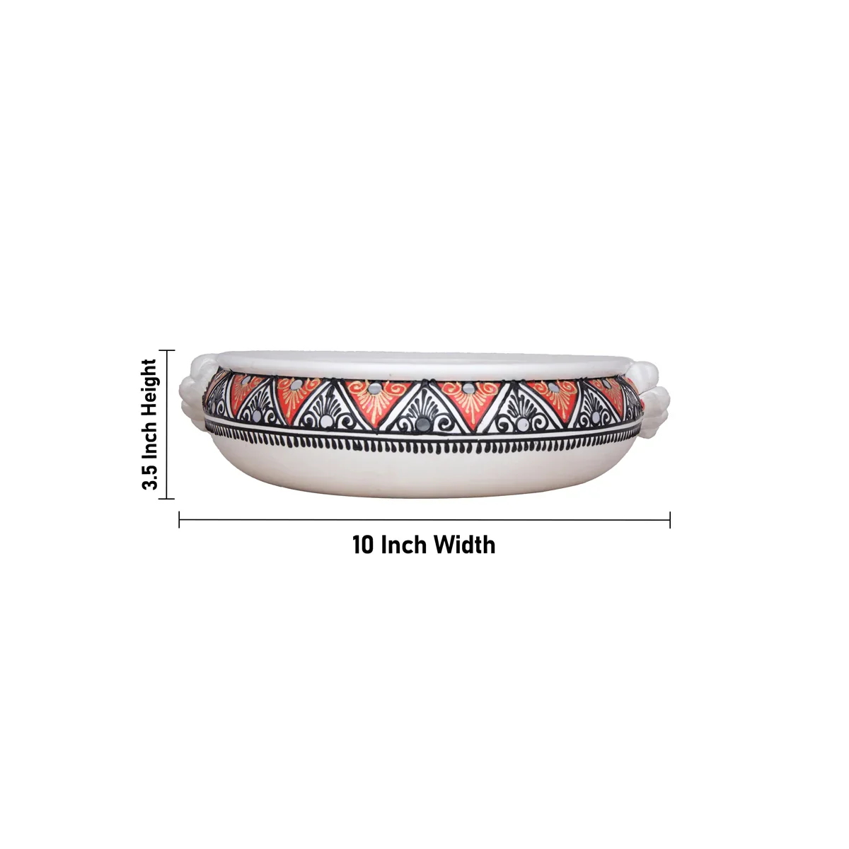 Uruli - 3.5 x 10 Inches | Terracotta Clay Urli/ Decorated Flower Pot for Home - Image 7