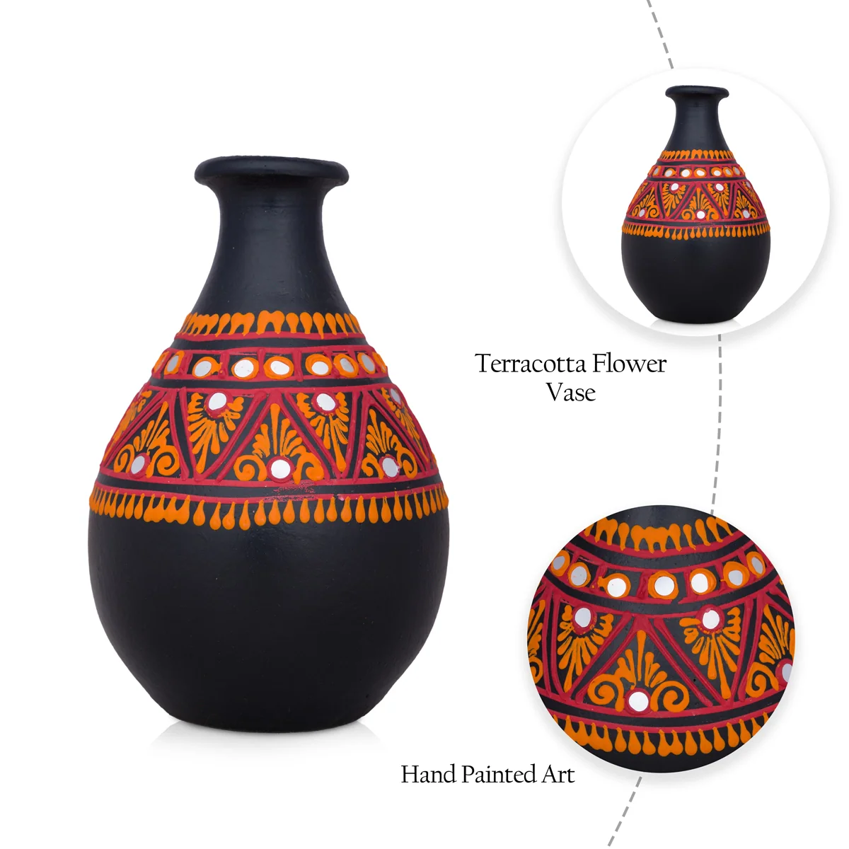 Uruli - 6 x 3.5 Inches | Terracotta Clay Urli/ Flower Pot for Home Decor - Image 3