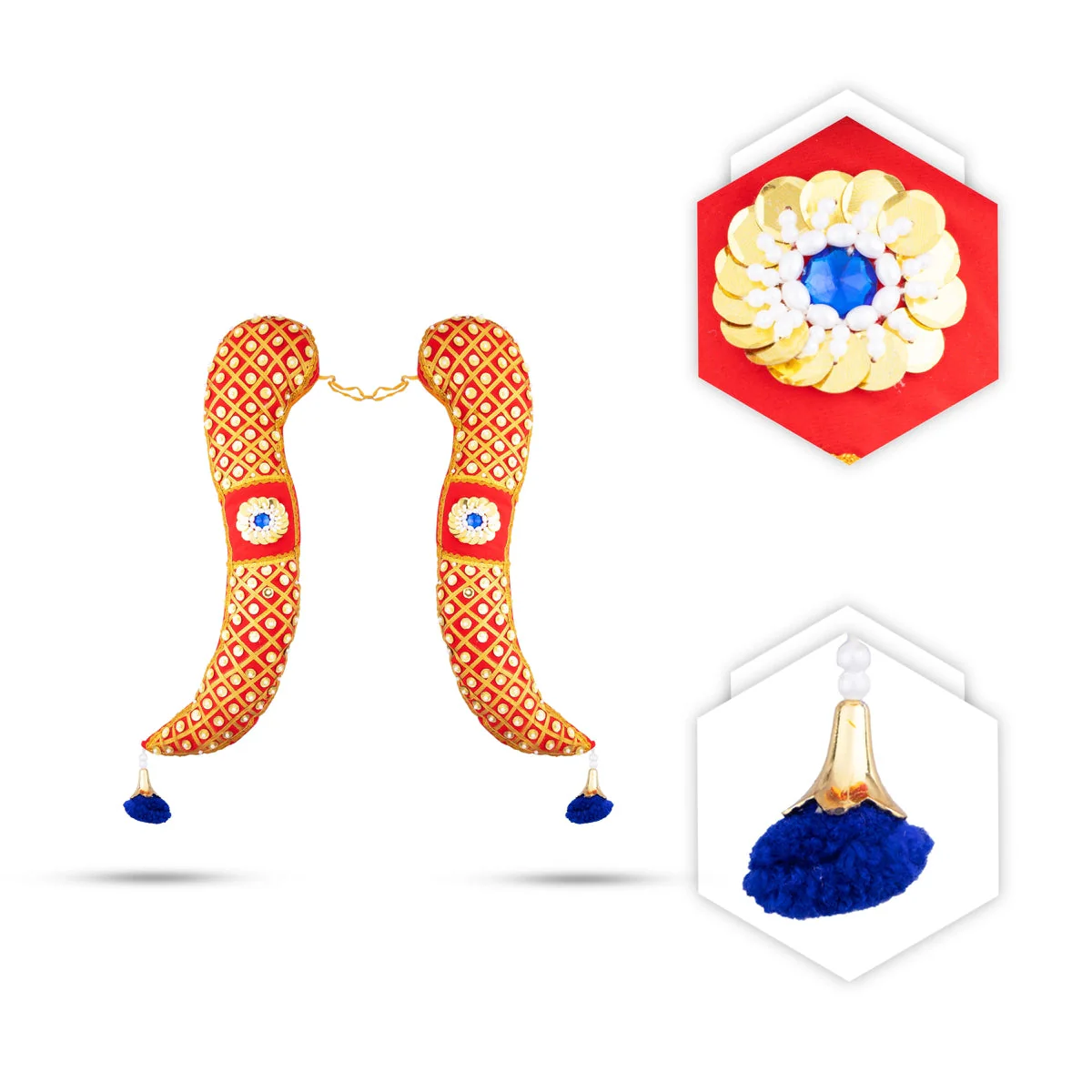 Vagamalai - 1.5 Feet | Amman Alangaram/ Deity Shoulder Decor/ Varalakshmi Decor - Image 3