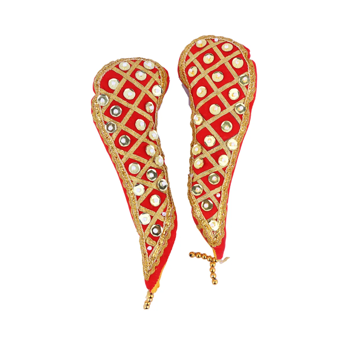 Vagamalai - 8 x 2.5 Inches | Cloth with Jari Design Deity Shoulder Decor/ Varalakshmi Amman Alangaram - Image 3