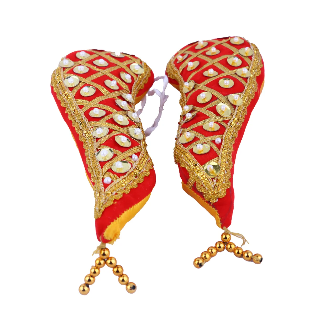 Vagamalai - 8 x 2.5 Inches | Cloth with Jari Design Deity Shoulder Decor/ Varalakshmi Amman Alangaram - Image 4